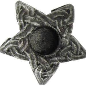 Magicun Altar~Dryad Design Pewter Mini Celtic Knot Star Chime Candle Holder