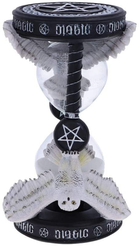 Artist Collections~ Anne Stokes Awaken Your Magic Owl Sand Timer, Polyresin, Black, One Size