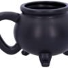 Wiccan Collection~U4791P9 Smooth Black Witch's Brew Cauldron Mug 13.5cm, Resin w. Stainless Steel