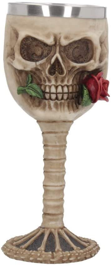 Magicun N.Giftware~Rose from the Dead Goblet Goblet 21cm Ivory