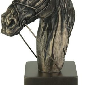 Magic  Collection~Stunning Bronze Finish Thoroughbred Horse Bust Statue