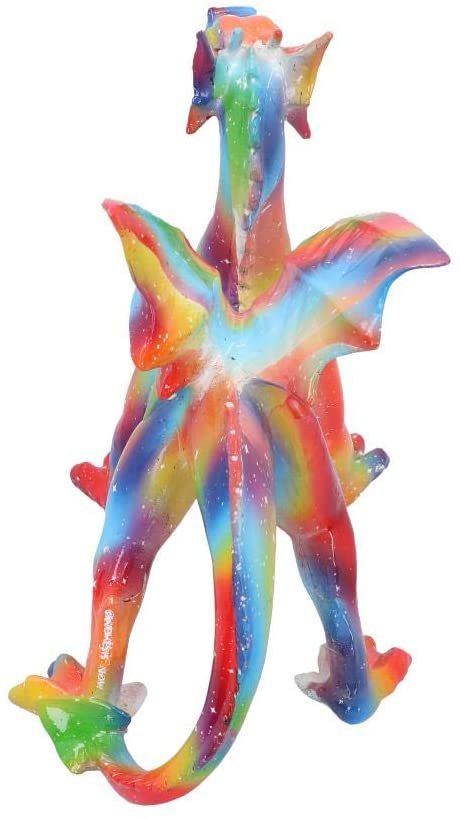 Fantasy Collection~ Multi-coloured Rainbow Dragon Ornament Figurine, Polyresin, 30cm