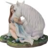 Artist Collections~ Pure Heart Anne Stokes Figurine 24cm White, Resin, One Size
