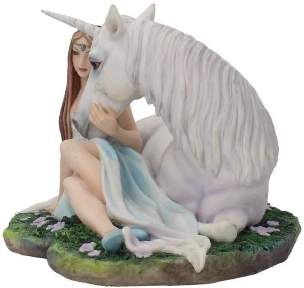 Artist Collections~ Pure Heart Anne Stokes Figurine 24cm White, Resin, One Size