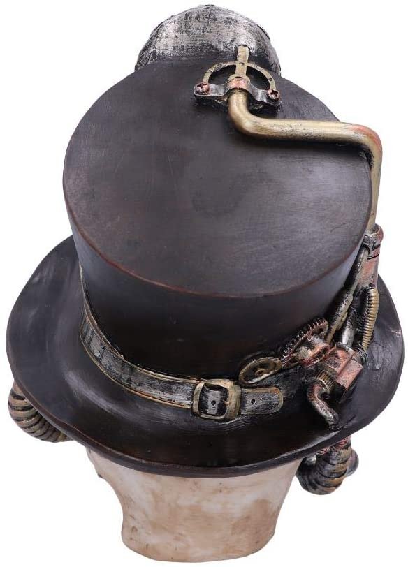 Magicun N.Giftware~Steampunk Breathe Easy Venetian Mask Skull Ornament, Silver, 19.5cm