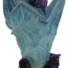Magic  Collection~Andrew Bill Silent Watcher Hand Painted Indigo Dragon Statue
