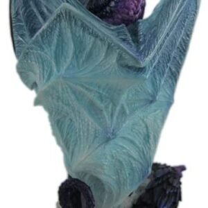 Magic  Collection~Andrew Bill Silent Watcher Hand Painted Indigo Dragon Statue