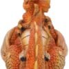 Fantasy Collection~ Sweetest Moment Orange Dragon and Dragonling Kissing Figurine, Polyresin, One Size