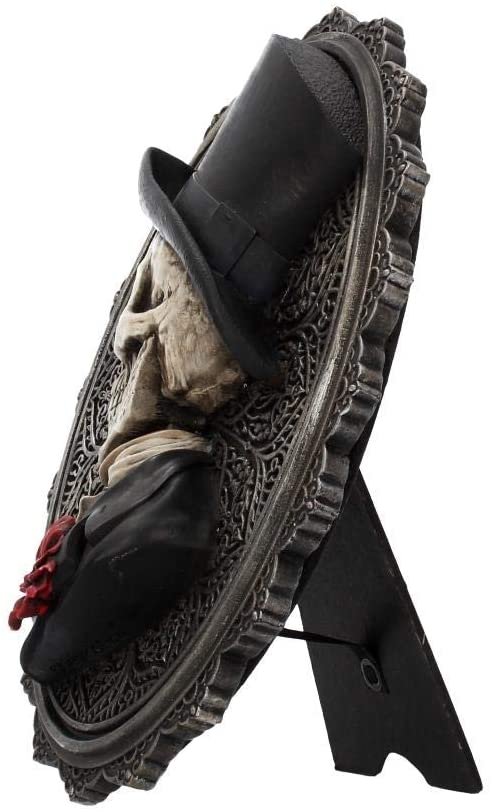 Dark Collection~Handsome Wall Plaque 24cm Grey, Polyresin, 22cm