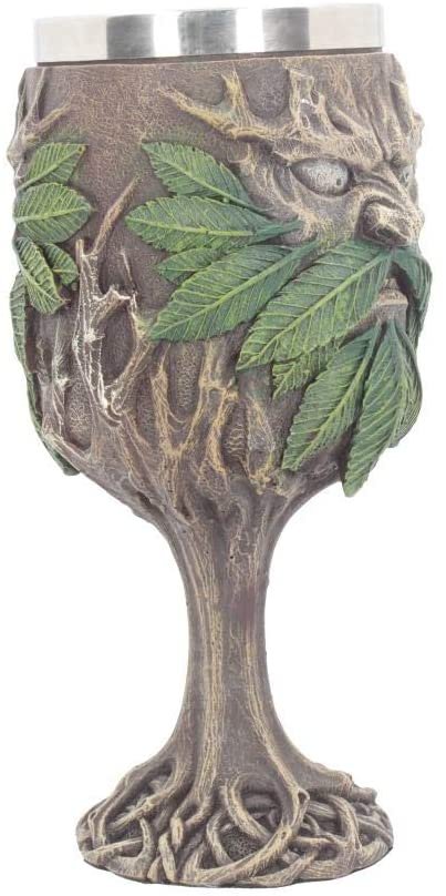 Light Collection~Wylde Jack Goblet 20cm, Resin w/stainless steel insert, Brown, One Size