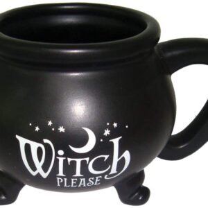 Wiccan Collection~Witch Please Cauldron Mug 13.5cm, Porcelain, Black, One Size
