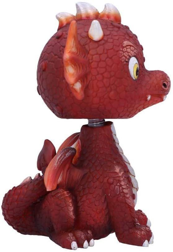 Fantasy Collection~ U4924R0 Bobflame Red Dragon Bobble Head Figurine, Polyresin, 16cm