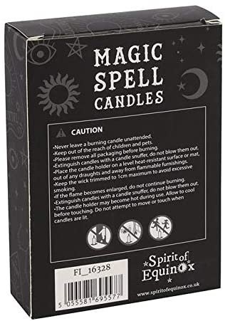 Spirit of Equinox Magic Spell Candles Bundle Gift Set with 12 Mixed Colour Candles with Candle Holder Included (Candle Holder Styles May Vary)