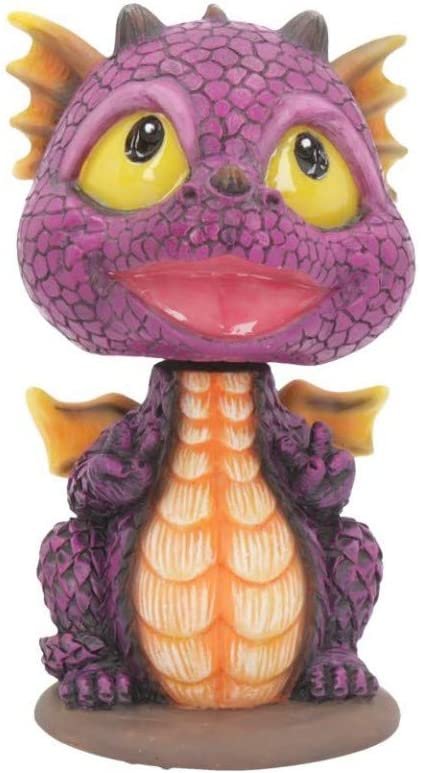 Fantasy Collection~ Bobagon Dragon Bobblehead 10.5cm Red, Resin, One Size