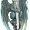 Artist Collections~ Skull Blade by Ruth Thompson Letter Opener 30cm Green, Resin, 25.4cm
