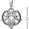 Sterling Silver Small Heart Pentacle Pentagram Pendant