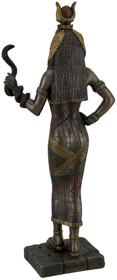 Magicun  Collection~Egyptian Goddess Hathor Holding a Cobra Statue