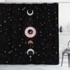 Zodiac Constellation Fabric Shower Curtain, Blush Sun and Moon Phrase Bathroom Shower Curtain Sets