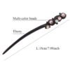 TOP SEWING Ebony Double-faced Jade Sword Hairpins Handmade Carved Wooden Hair Sticks for Women Chinese Hair Chopsticks for Long hair A