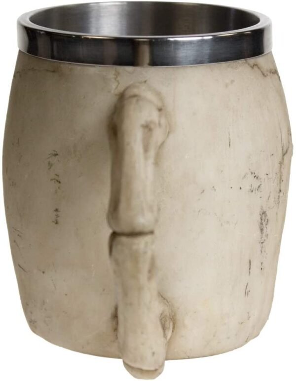 Dark Collection~NEM3933 Grinning Skull Tankard Mug 14cm Ivory