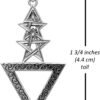 Sterling Silver 1st Degree Pentagram Pentacle Initiation Pendant