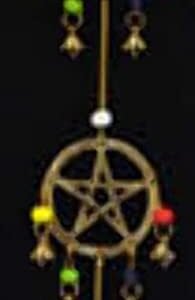 Witchcraft~FW505 Long Pentagram Wind Chime 32 in.