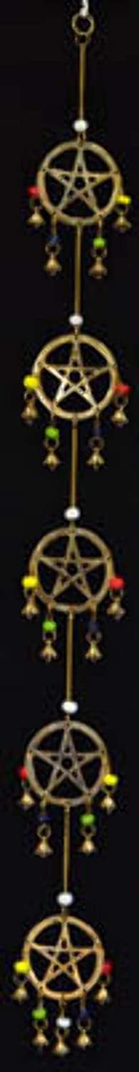 Witchcraft~FW505 Long Pentagram Wind Chime 32 in.