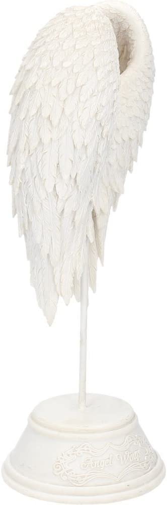 Light Collection~B0720C4 Angel Wings Figurine 26cm White, Resin