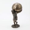 Magic  Collection~Bronzed Atlas Holding Up Celestial Sphere Statue/Storage Box
