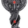 Nemesis Now Obsidian Goblet 19cm, Resin w/stainless steel insert, Silver, One Size