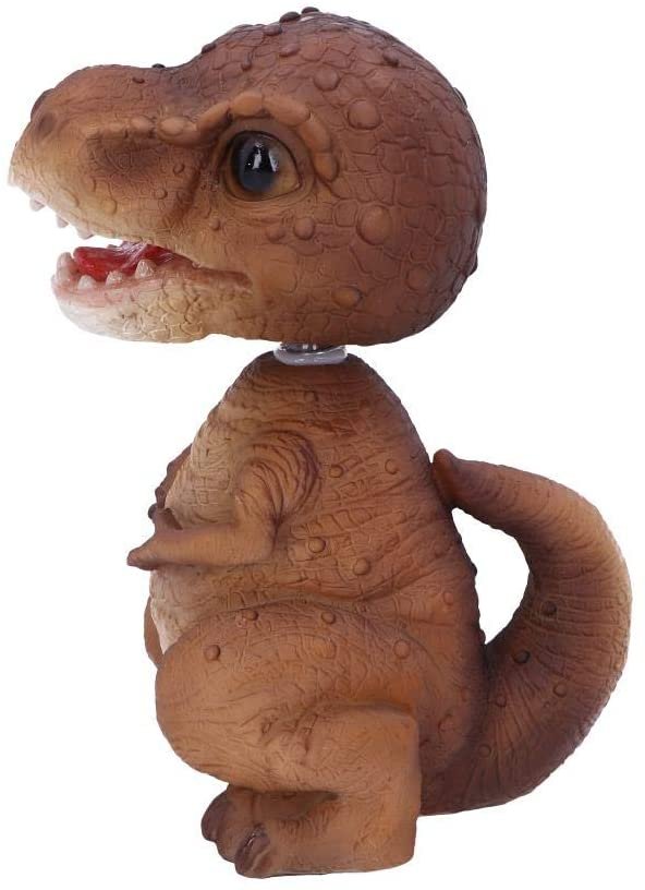 Animal Collection~ Bobosaurus Tyrannosaurus T-Rex Bobble Head Figurine, Polyresin, Brown, One Size