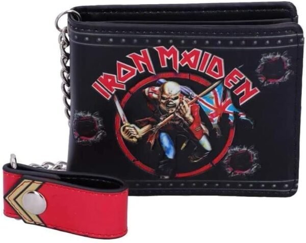 Band Merchandise~ Officially Licensed Iron Maiden Eddie Trooper Wallet, PU, Black, 11cm