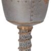 Mythology Collection~ B3245H7 Crusader Goblet 18cm Silver, Resin w/stainless steel insert, One Size