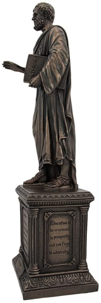 Magic  Collection~Bronze Finish Aristotle Statue Philosophy