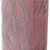 Wiccan Collection~Pentagram Leather Journal With Lock 20cm Brown