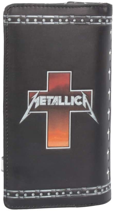 Band Merchandise~ B4685N9 Metallica Master of Puppets Embossed Purse, PU, Black, 18.5cm