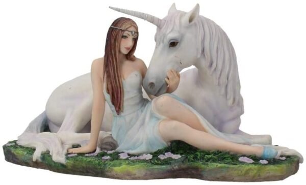 Artist Collections~ Pure Heart Anne Stokes Figurine 24cm White, Resin, One Size