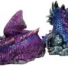 Magicun N.Giftware~Hatchlings Mischief Set of 2 Dragon Figurines 8.5cm Multi-Coloured, Resin
