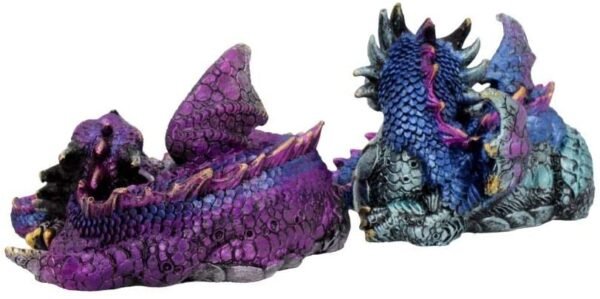 Fantasy Collection~ Hatchlings Mischief Set of 2 Dragon Figurines 8.5cm Multi-Coloured, Resin