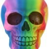 Dark Collection~U5084R0 Rainbow Skull 15.5cm, Polyresin, Multi-Coloured, One Size