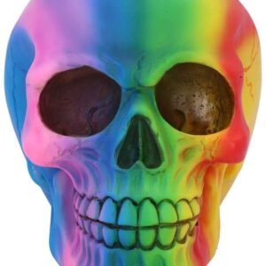 Dark Collection~U5084R0 Rainbow Skull 15.5cm, Polyresin, Multi-Coloured, One Size