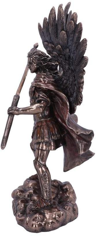 Light Collection~Bronze Saint Michael the Defender Archangel Figurine, One Size