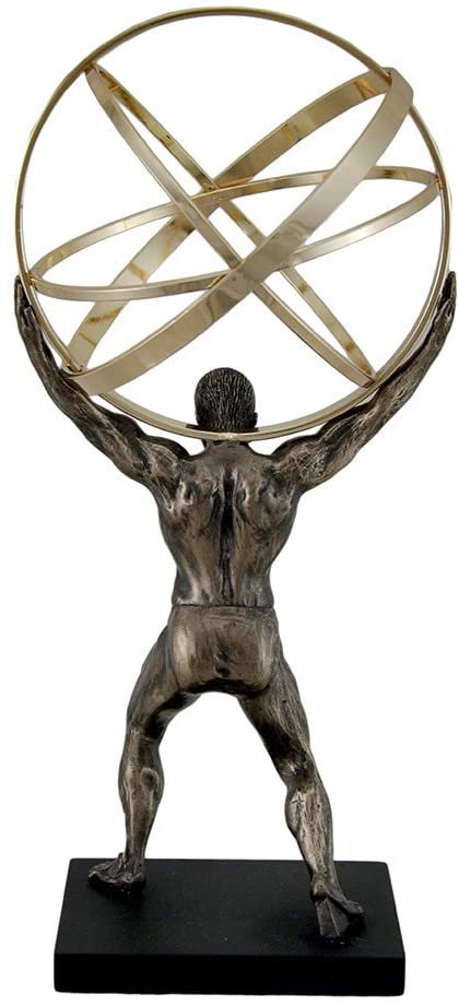 Magic  Collection~Atlas Carrying Celestial Sphere Bronze Finished Statue