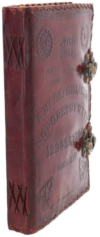 Wiccan Collection~Spirit Board Leather Journal With Lock 28cm Brown