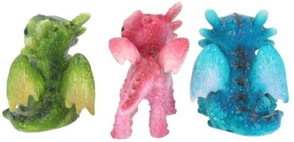 Magicun N.Giftware~Tiny Dragons (Set of Three) Figurine 8cm Multi-Coloured