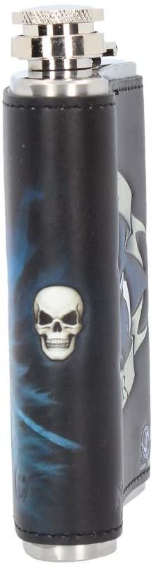 Magicun N.Giftware~Hell Rider James Ryman Hip Flask 13cm Blue