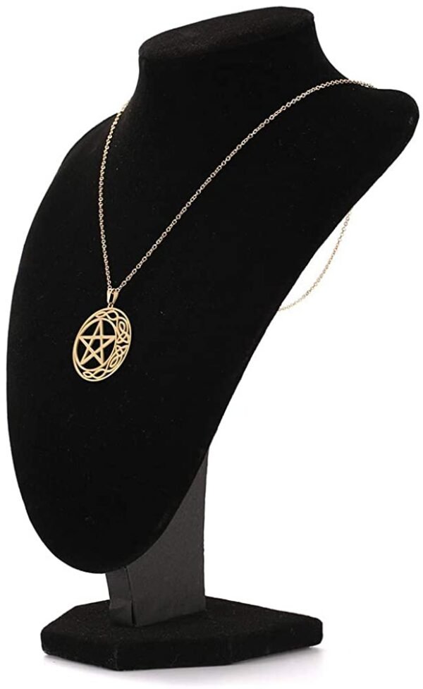 Witchcraft~cooltime Stainless Steel Pentacle Pendant Necklace Pentagram Celtic Knot Star Circle Crescent Charm Jewelry