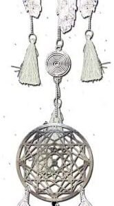 Magicun N.Giftware~Geometric Symphony Hanging Decoration, Stainless Steel, Silver, One Size