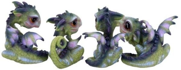 Fantasy Collection~ Curious Hatchlings (Set of 4) 9cm, Green, One Size