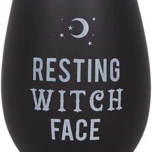 Spirit of Equinox Resting Witch Face Stemless Wine Glass